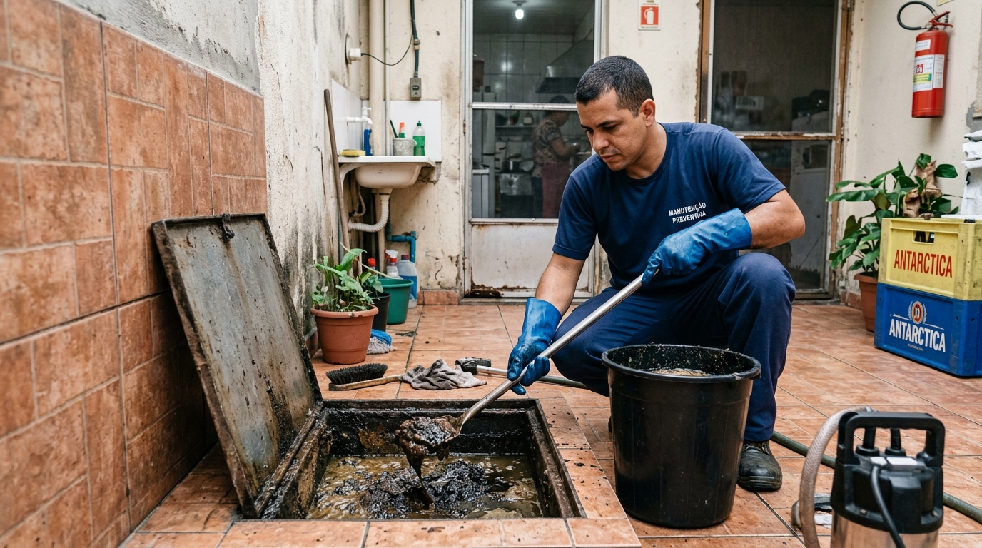 Limpeza de Caixa de Gordura em Volta Redonda-RJ